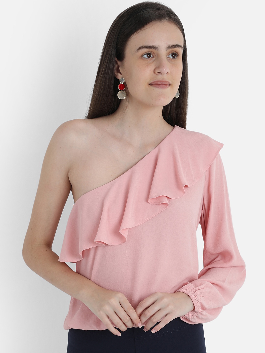 

COVER STORY Women Pink Solid Top