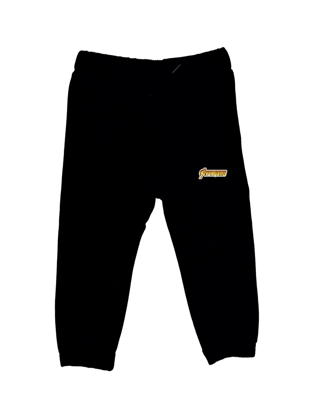 Marvel by Wear Your Mind Kids Black Solid Pure Cotton Joggers