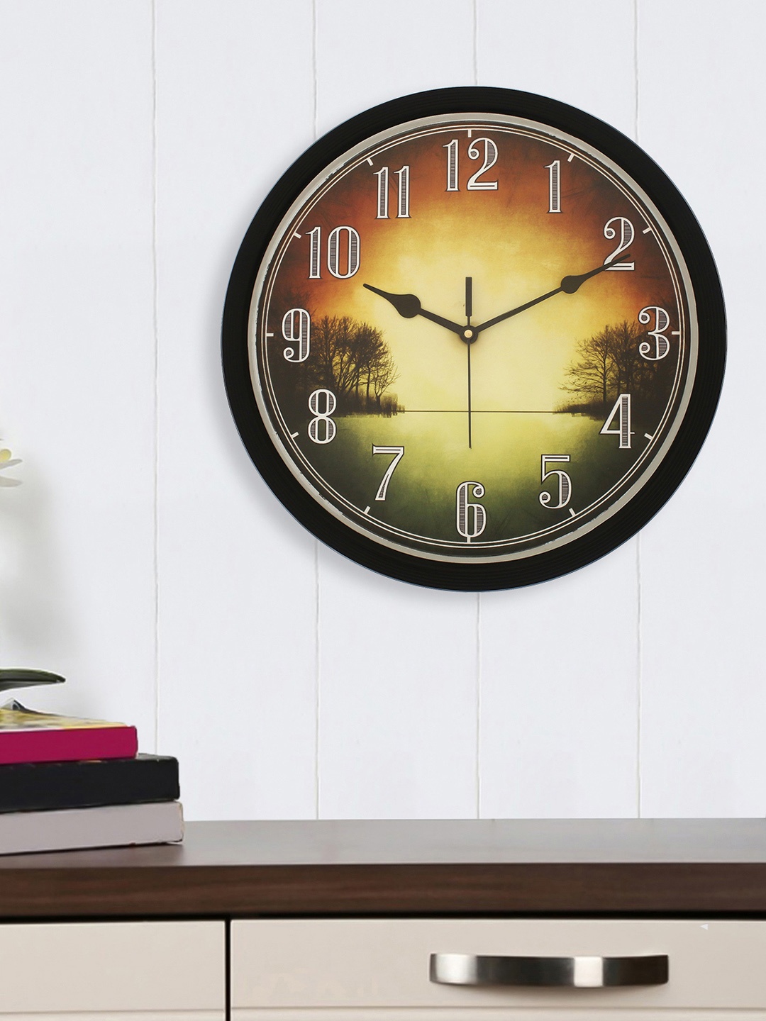 

eCraftIndia Black Analogue Wall Clock