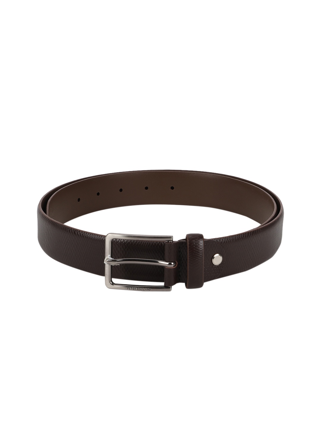 

Peter England Men Brown Woven Design Leather Belt