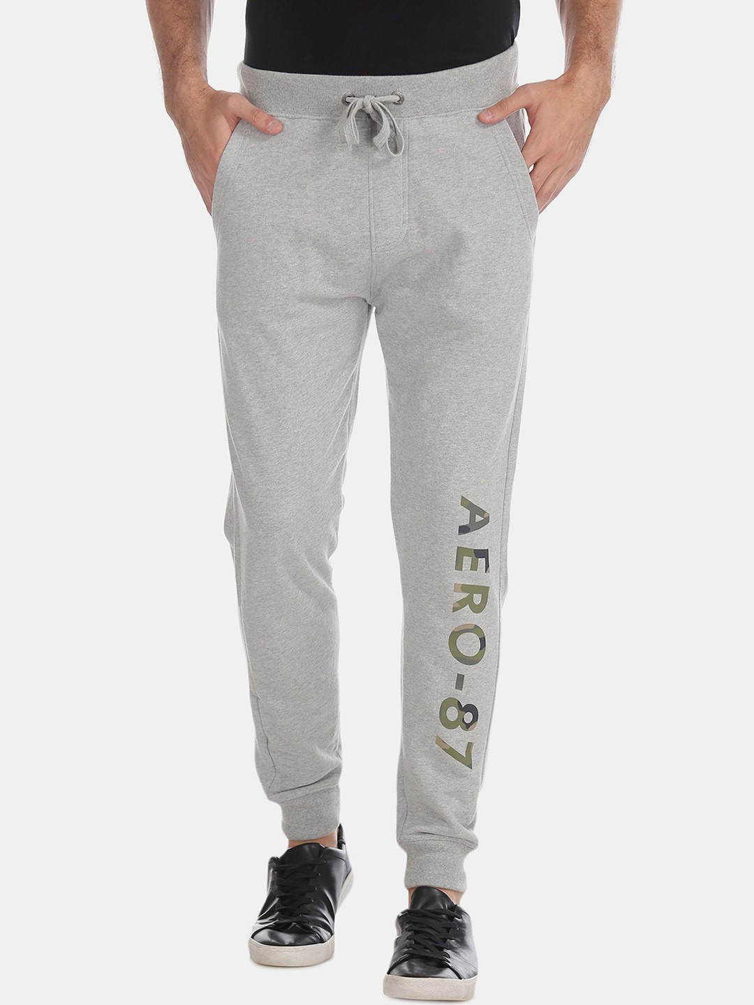 

Aeropostale Men Grey Regular Fit Solid Joggers