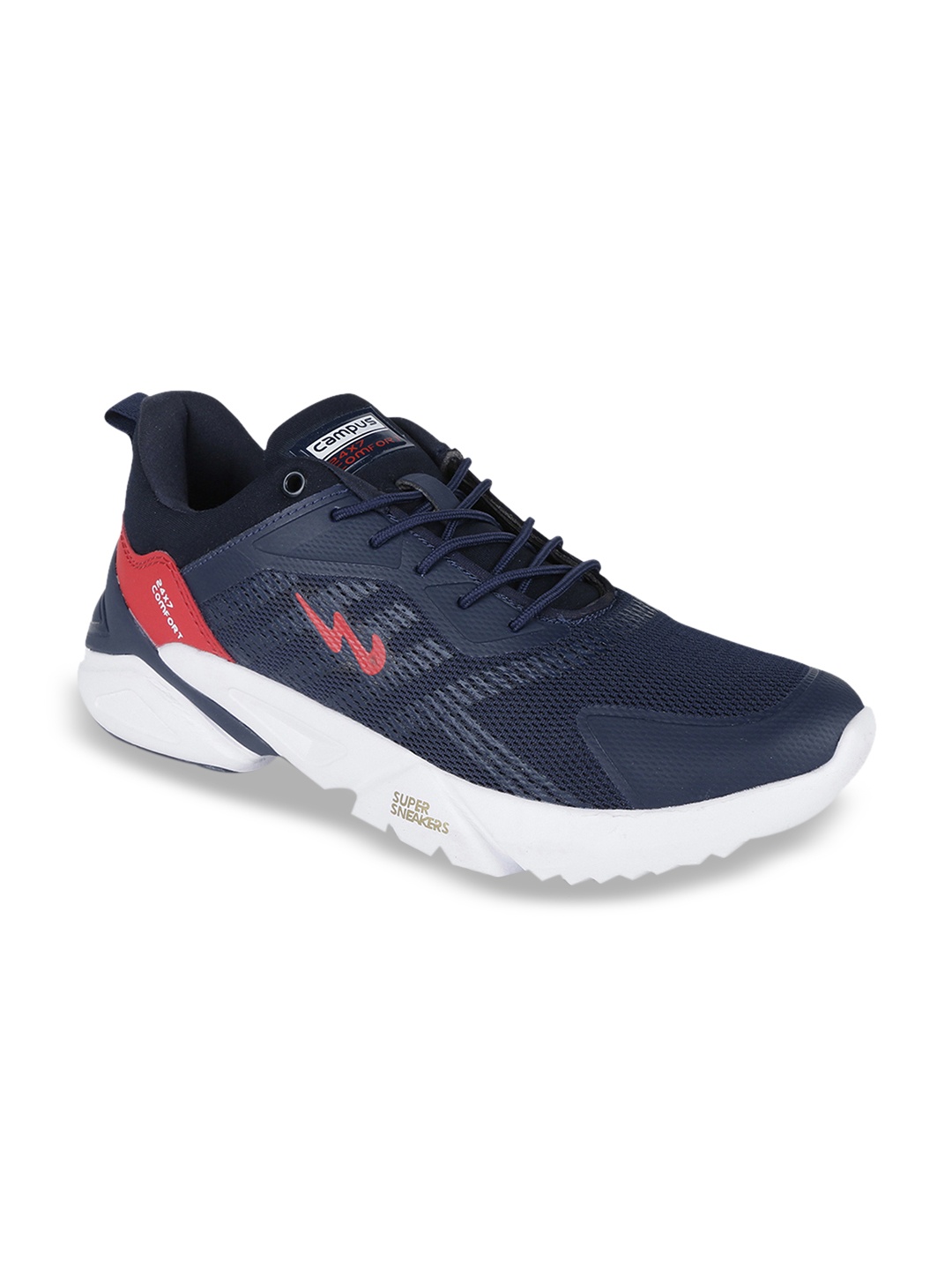

Campus Men Navy Blue Mesh Mid-Top Prestige Running Shoes