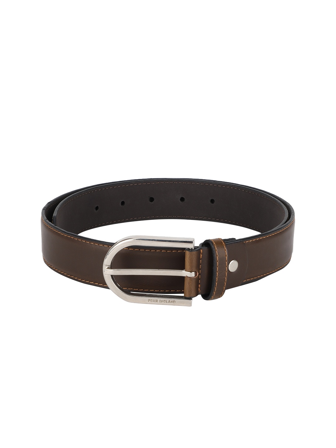

Peter England Men Brown Solid Belt