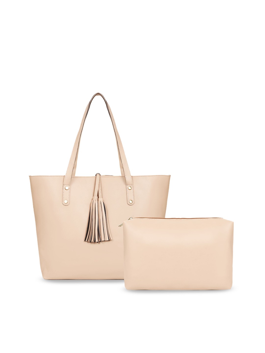 

Toteteca Pink Solid Tote Bag With Pouch