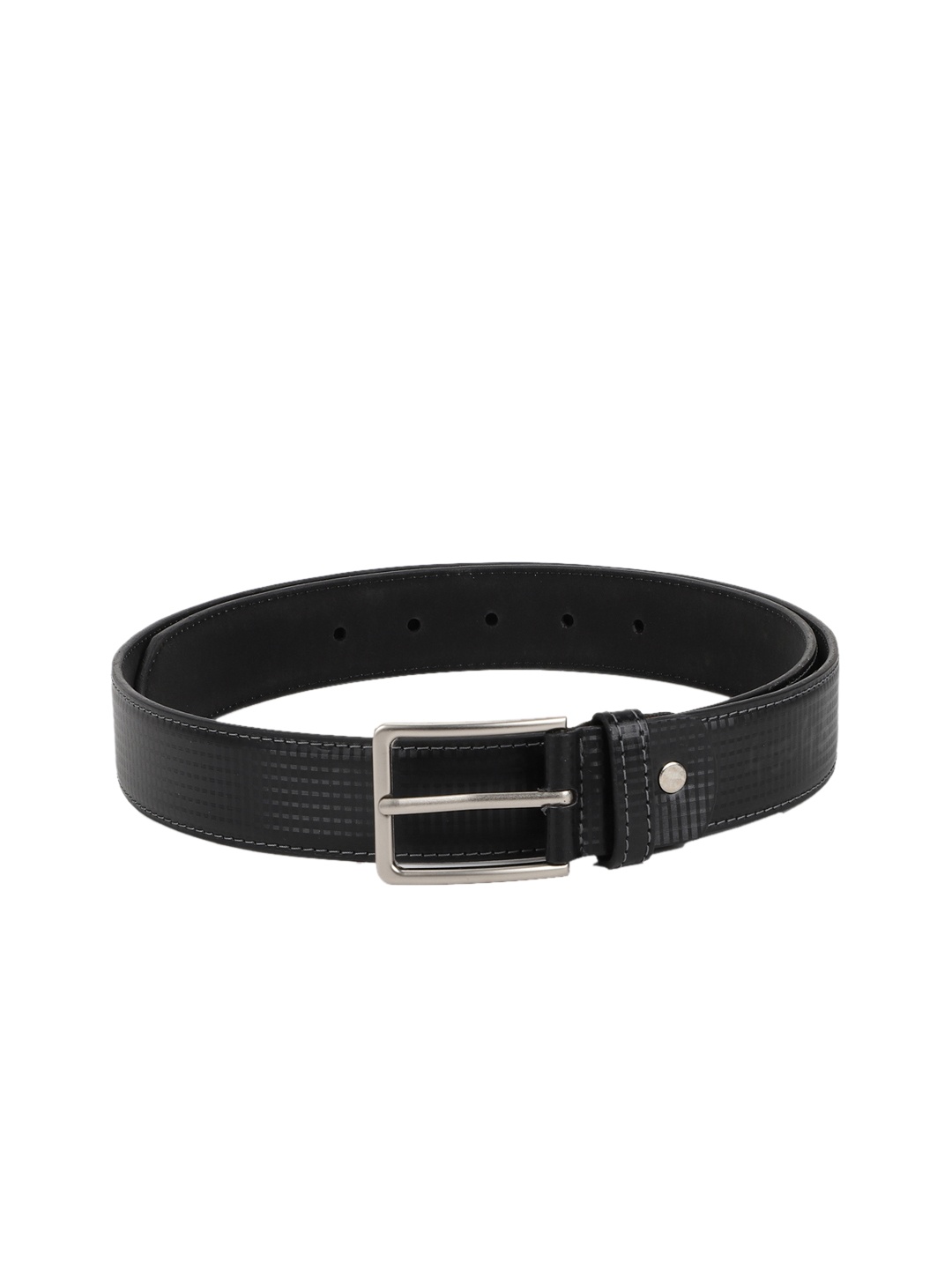 

Peter England Men Black Checked Belt