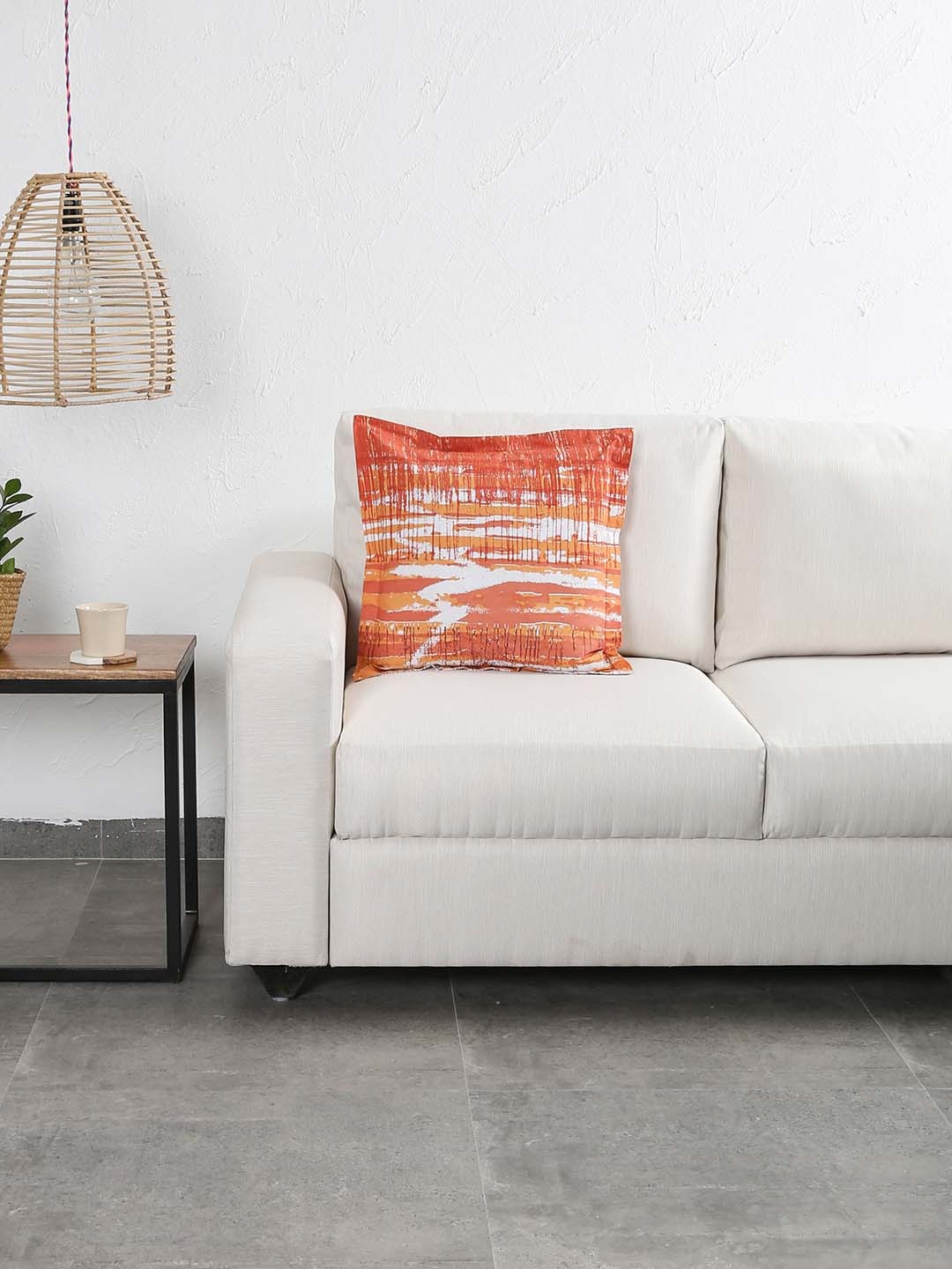 

House This Orange Single Abstract Square Cushion Covers
