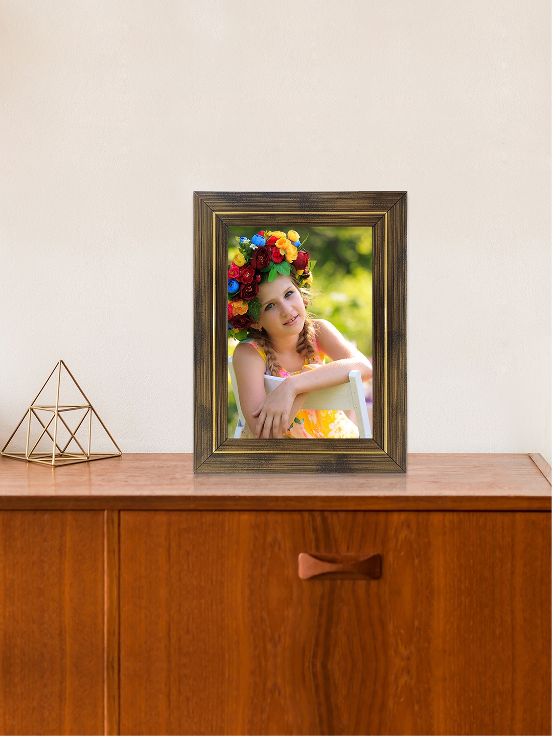 

RANDOM Brown & Gold-Toned Textured Table Photo Frame