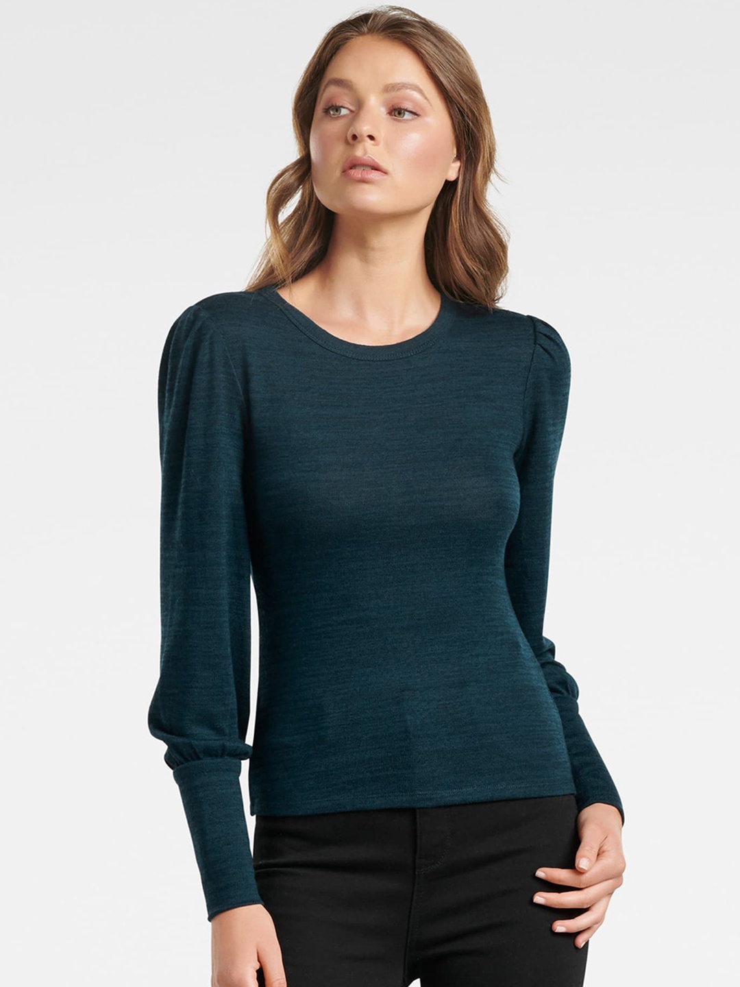 

Forever New Women Green Solid Top