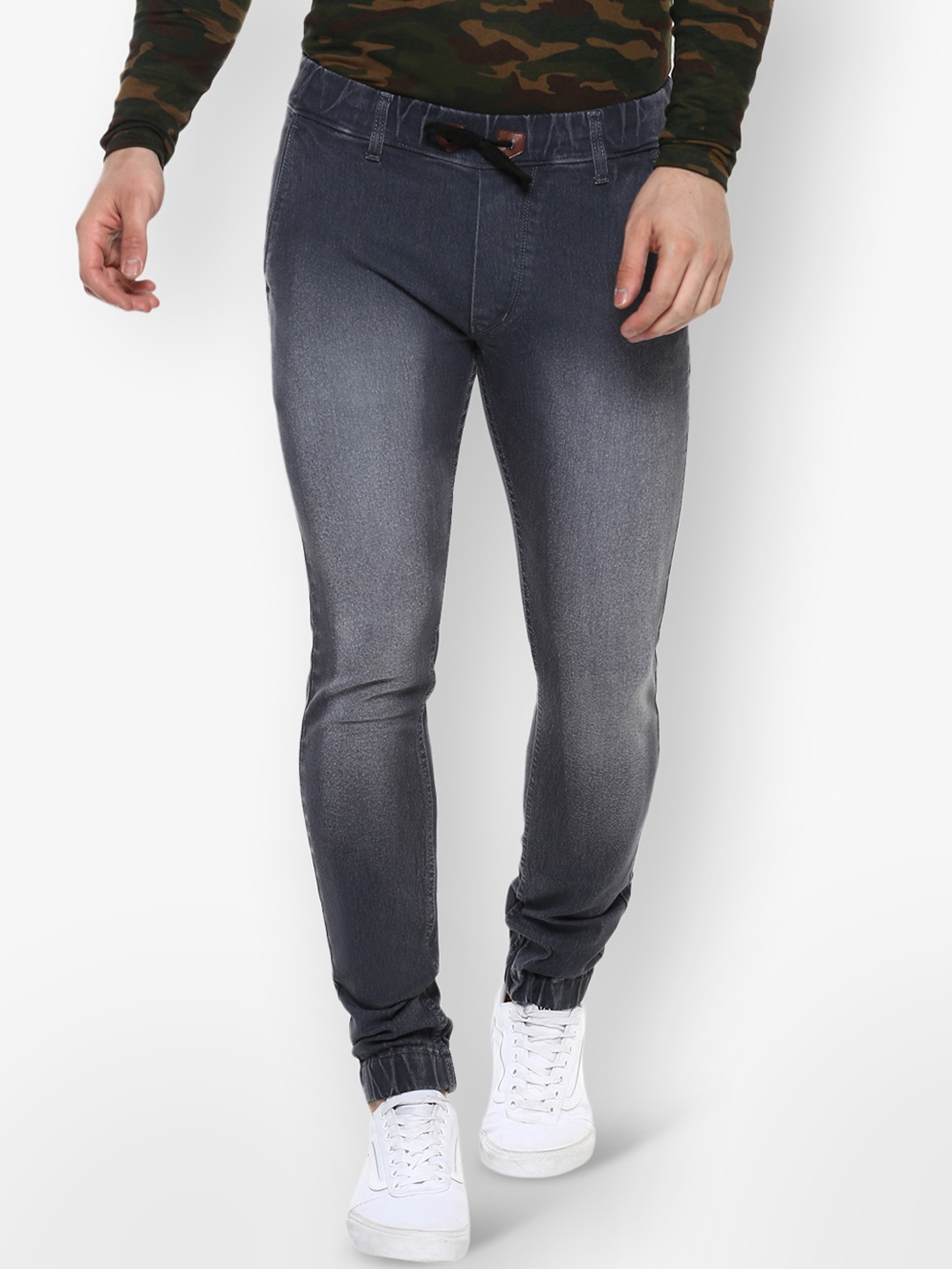 

Urbano Fashion Men Grey Slim Fit Mid-Rise Clean Look Stretchable Jeans