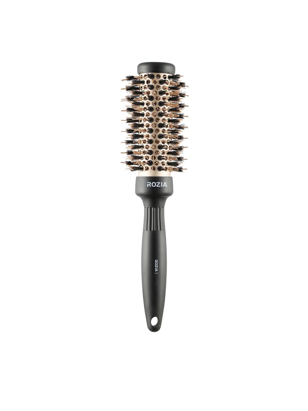

Rozia Unisex Grey & Gold-Toned Pro Boar Bristles Round Hairbrush 32mm