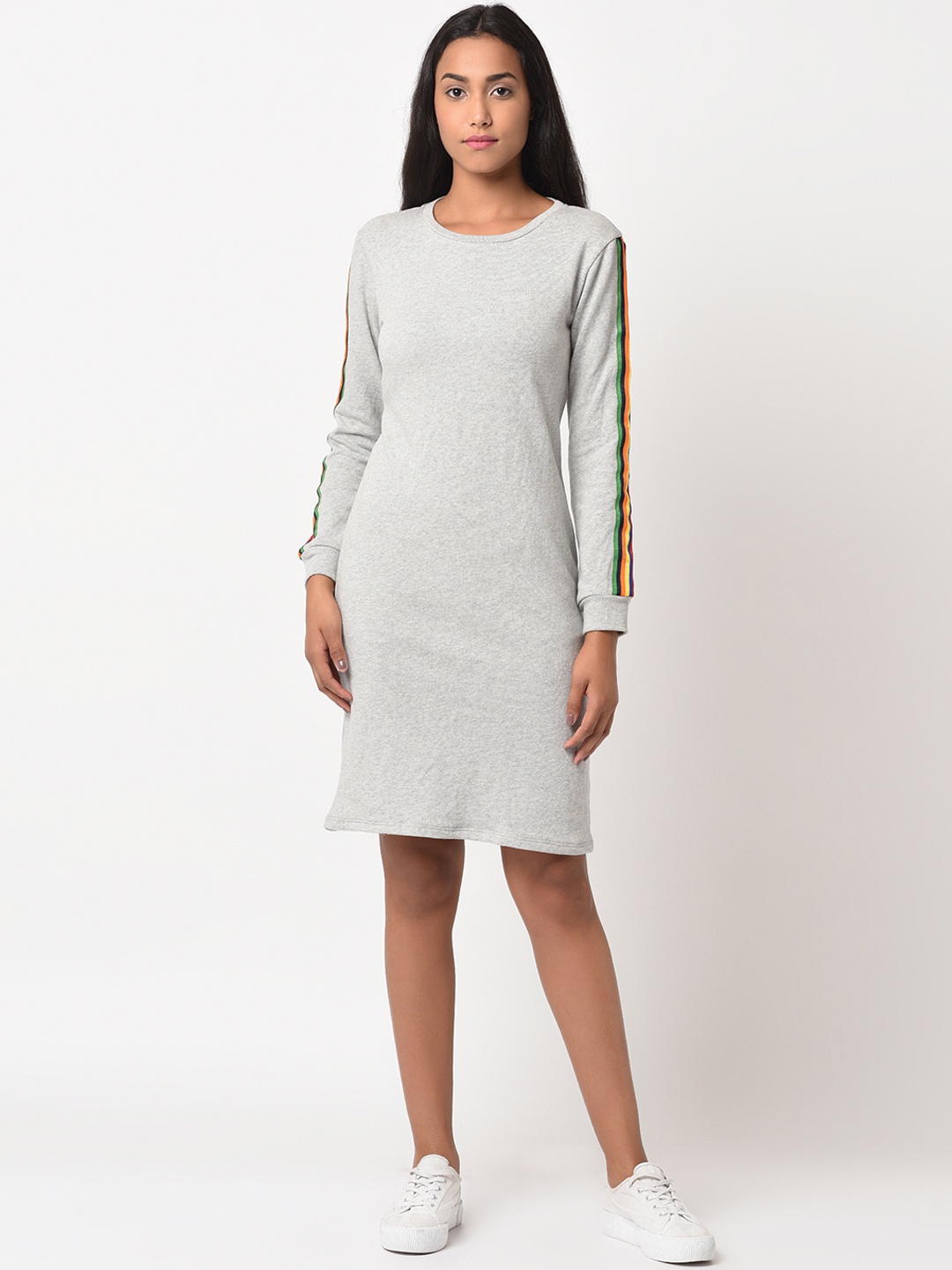 

Rigo Women Grey Solid T-shirt Dress