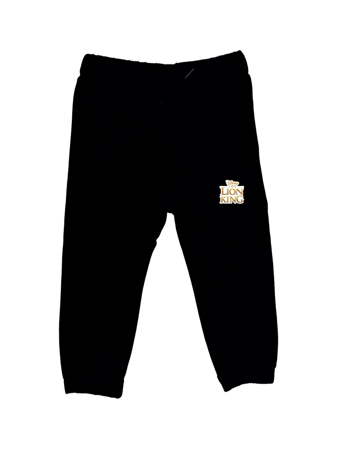 

Disney by Wear Your Mind Kids Black Solid Pure Cotton Joggers