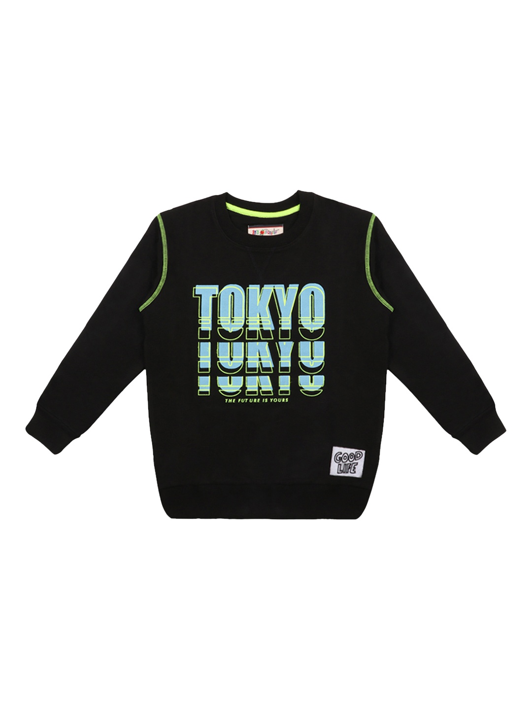 

Lil Tomatoes Boys Black & Yellow Printed Sweatshirt