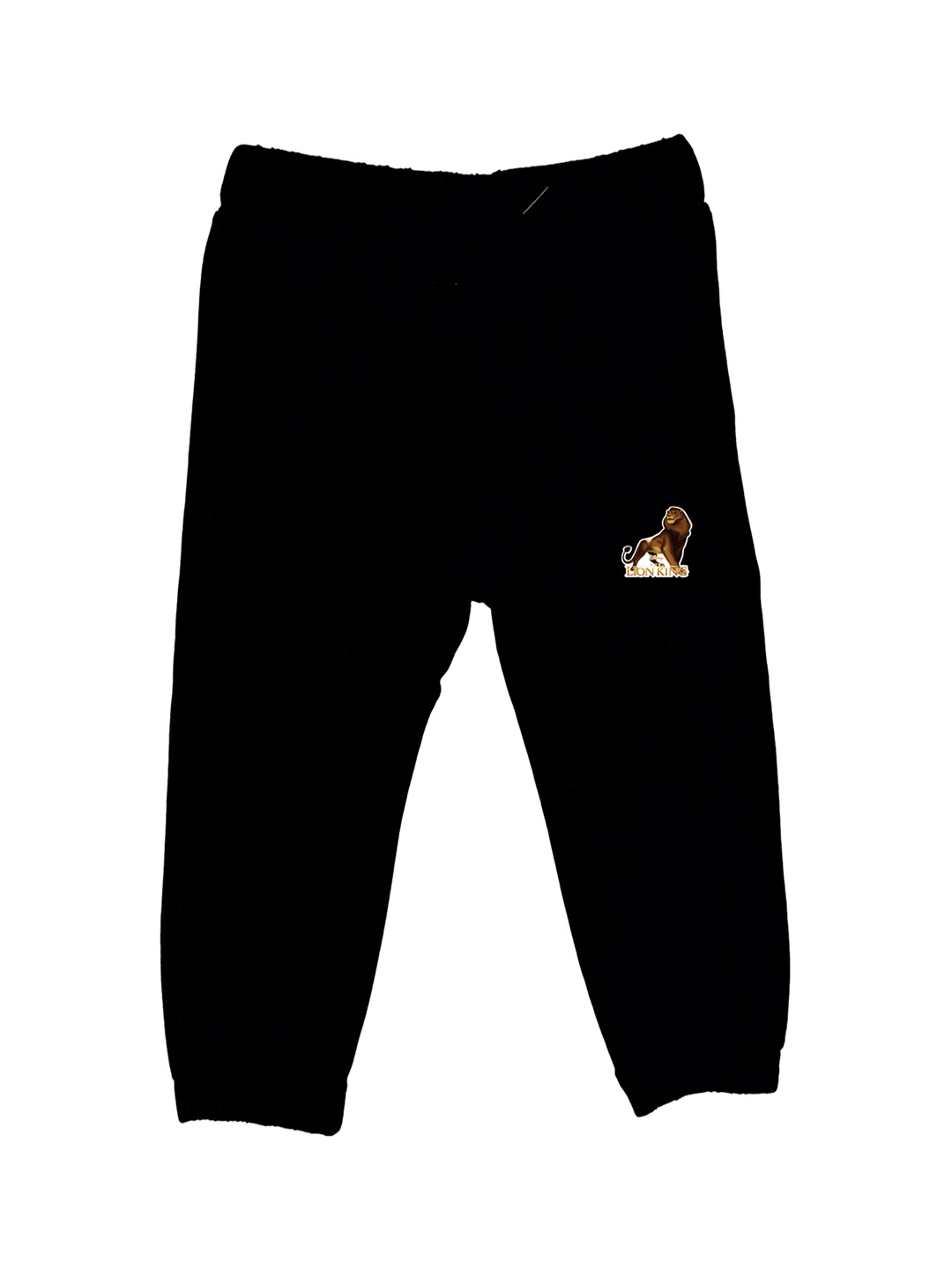 

Disney by Wear Your Mind Kids Black Solid Pure Cotton Joggers