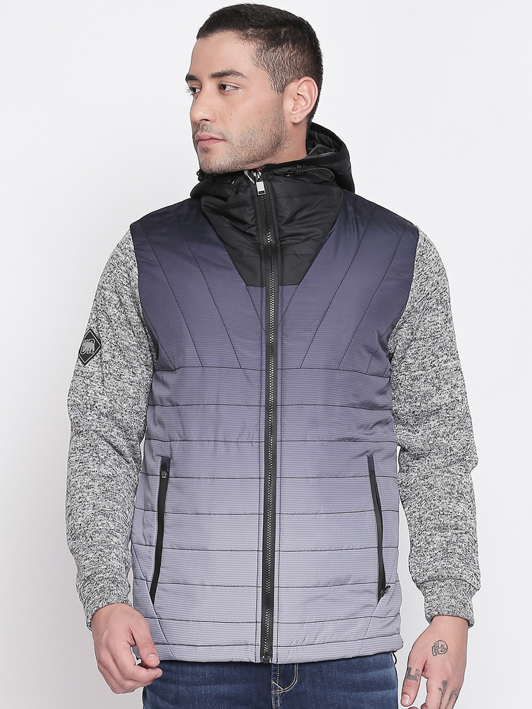 

Urban Ranger by pantaloons Men Colourblocked Puffer Jacket, Blue