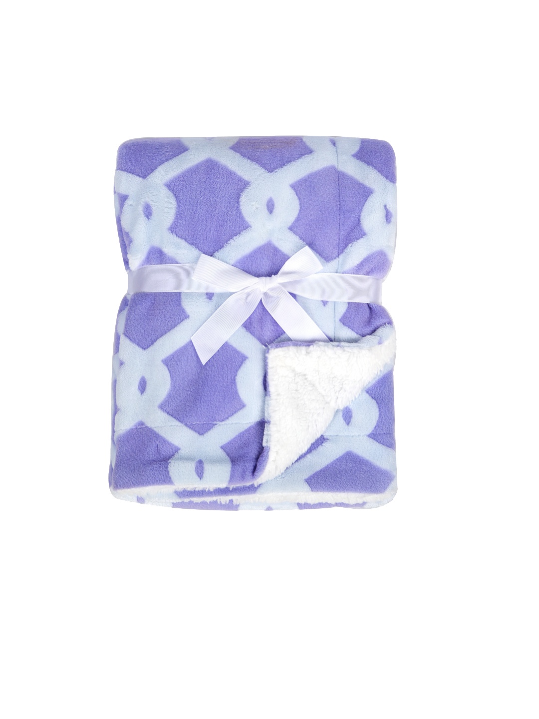 

MeeMee Purple Geometric Mild Winter 300 GSM Double Bed Blanket