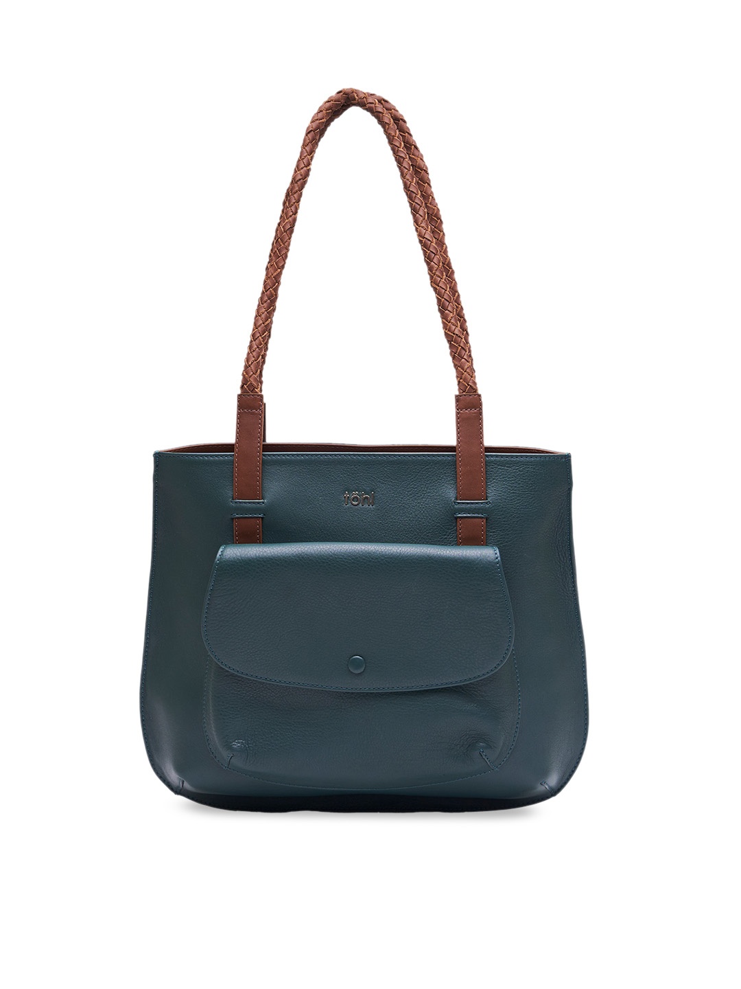 

tohl Green Solid Leather Shoulder Bag