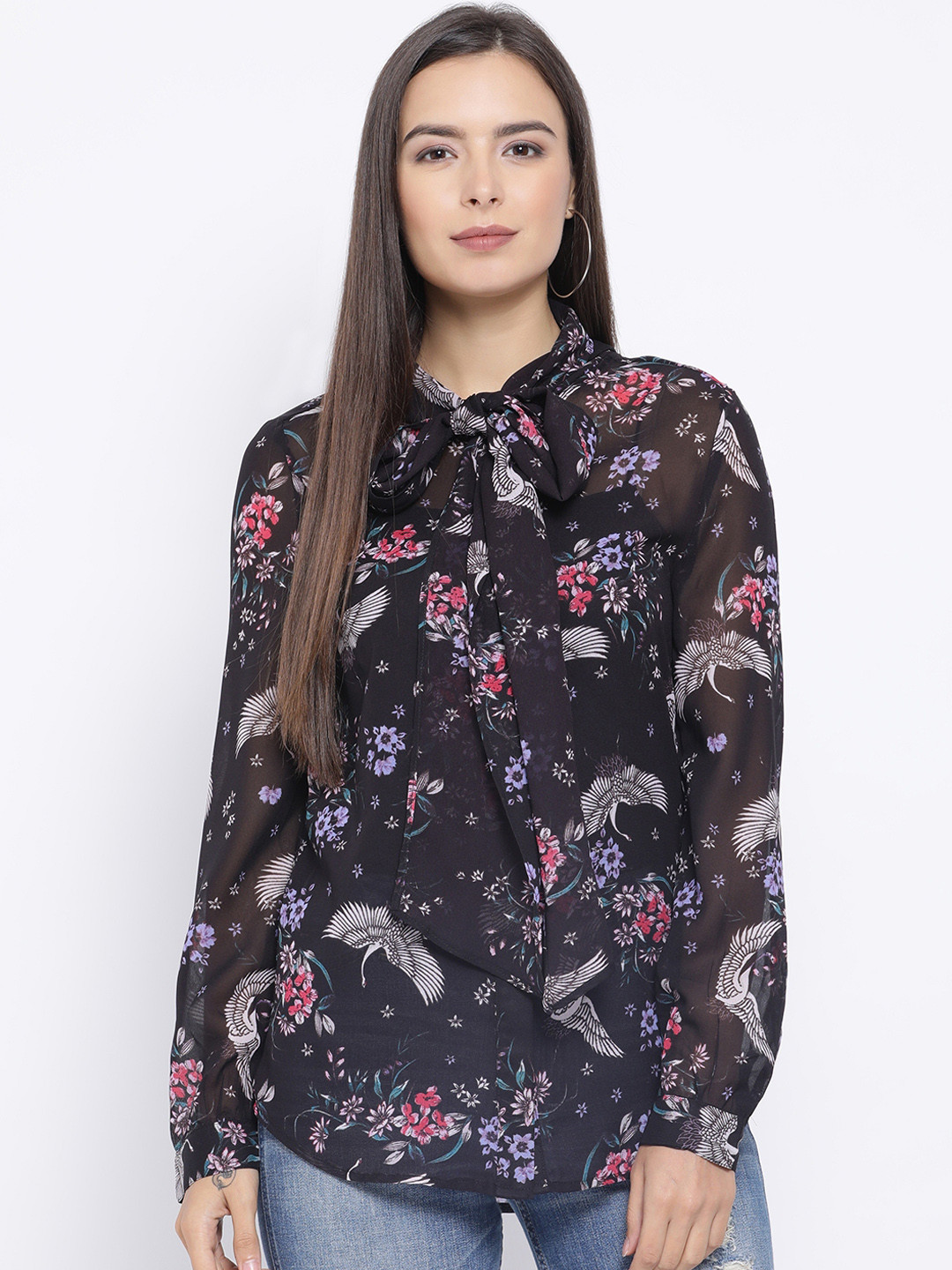 

Oxolloxo Women Black Printed Top