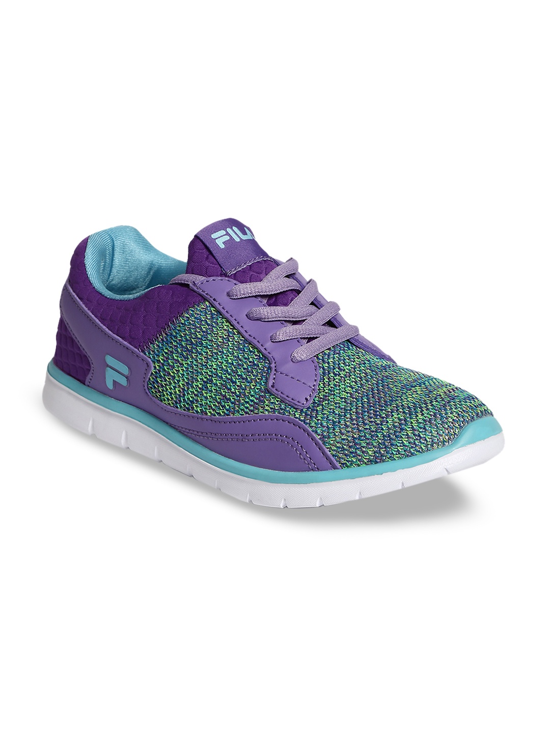 

FILA Kids Green & Purple Colourblocked Sneakers