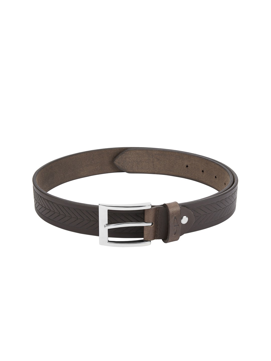 

ColorPlus Men Brown Textured Leather Belt