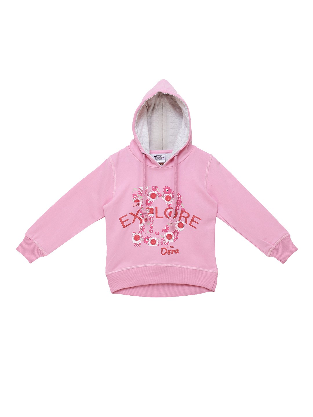 

Dora Girls Pink & Red Dora Printed Hooded Sweatshirt