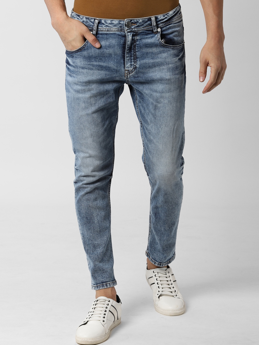 

Peter England Casuals Men Blue Slim Fit Mid-Rise Clean Look Stretchable Jeans