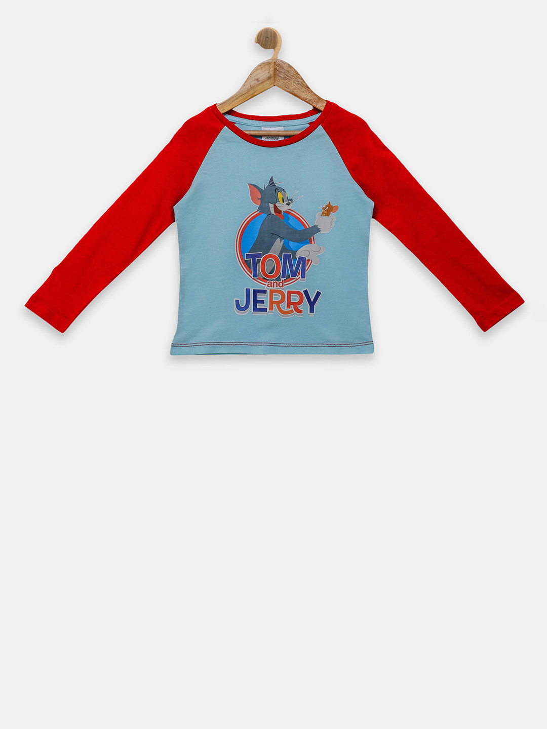 

toothless Boys Blue & Red Tom & Jerry Printed T-shirt