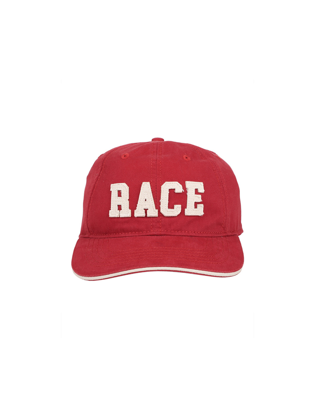 

Peter England Men Red & Off-White Self Design Baseball Cap