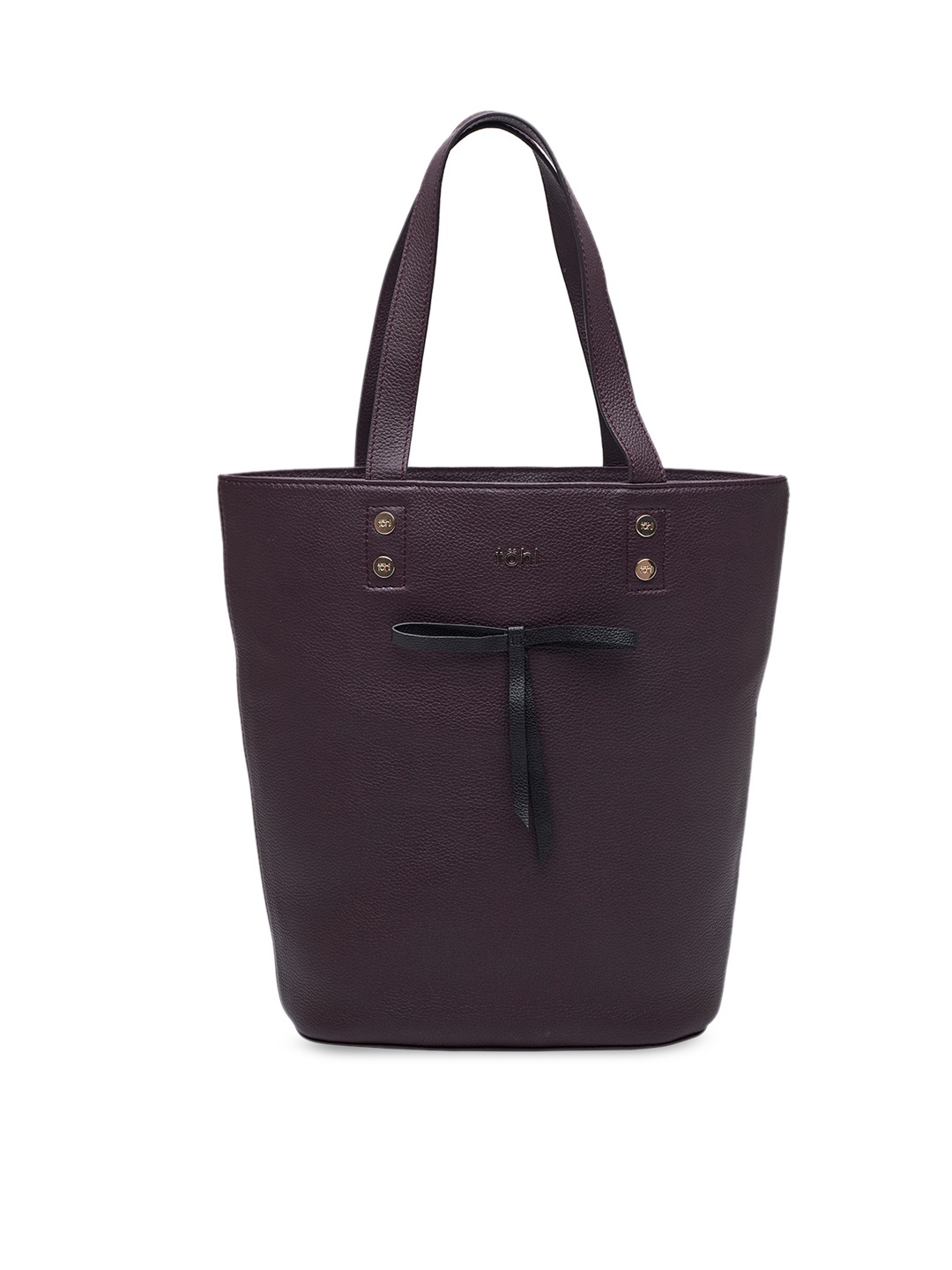 

tohl Purple Solid Leather Shoulder Bag