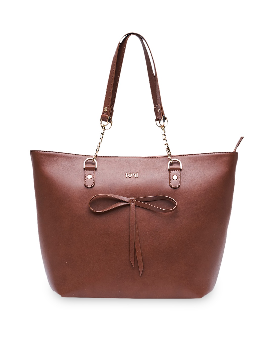 tohl Brown Solid Leather Shoulder Bag
