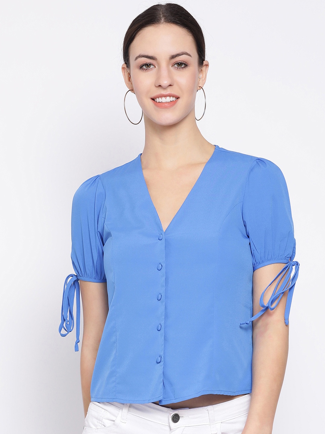 

Oxolloxo Women Blue Solid Top