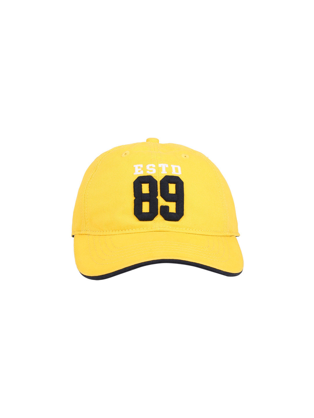 

Peter England Men Yellow & Black Self Design Baseball Cap