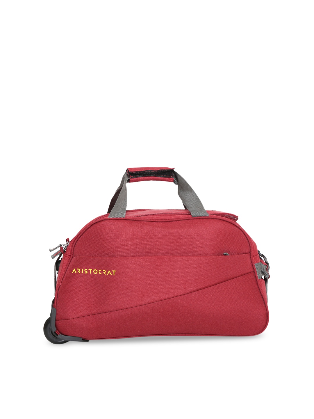 

Aristocrat Rookie Unisex Red Solid Medium Duffel Trolley Bag