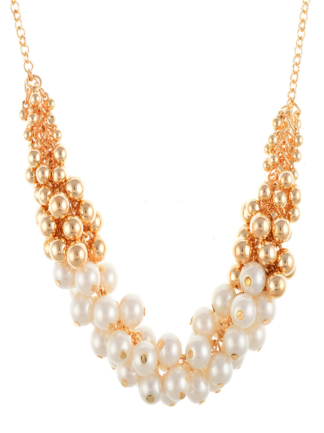 

AQUASTREET White Vintage Gold Plated Pearl Necklace