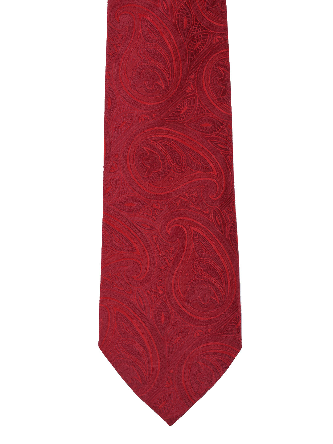 

Calvadoss Red Woven Design Broad Tie