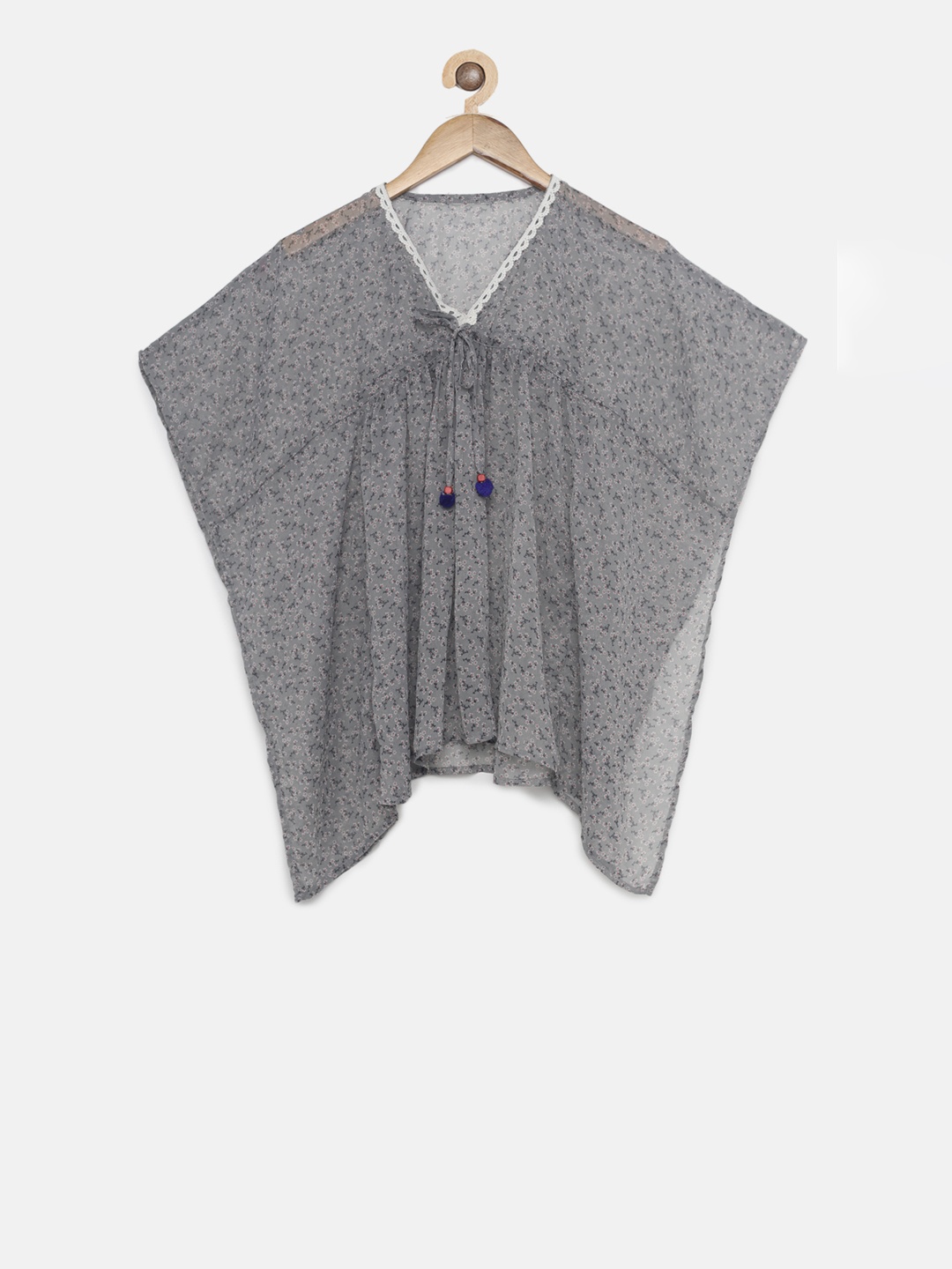 

The Kaftan Company Girls Grey Printed Kaftan Dress