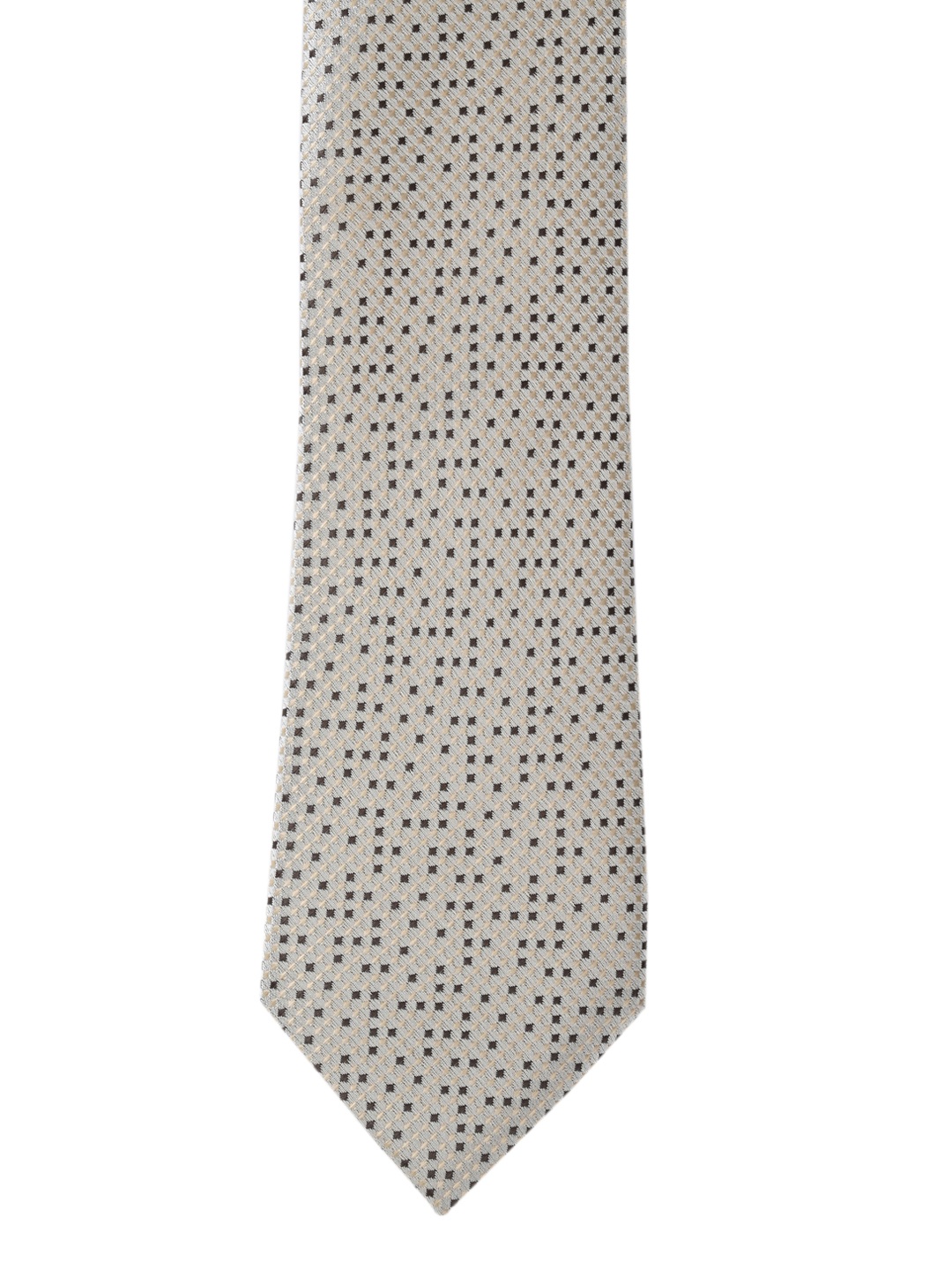 

Calvadoss Beige & Brown Woven Design Broad Tie