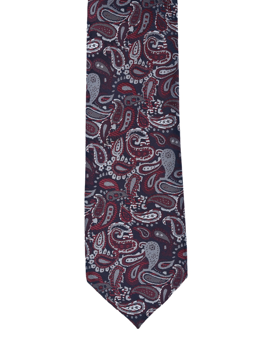 

Calvadoss Maroon & Blue Woven Design Broad Tie