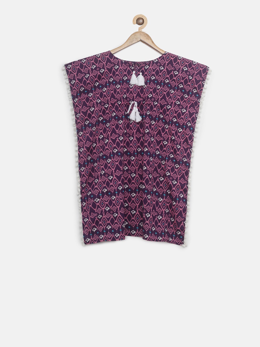 

The Kaftan Company Girls Purple & Pink Printed Kaftan Nightdress