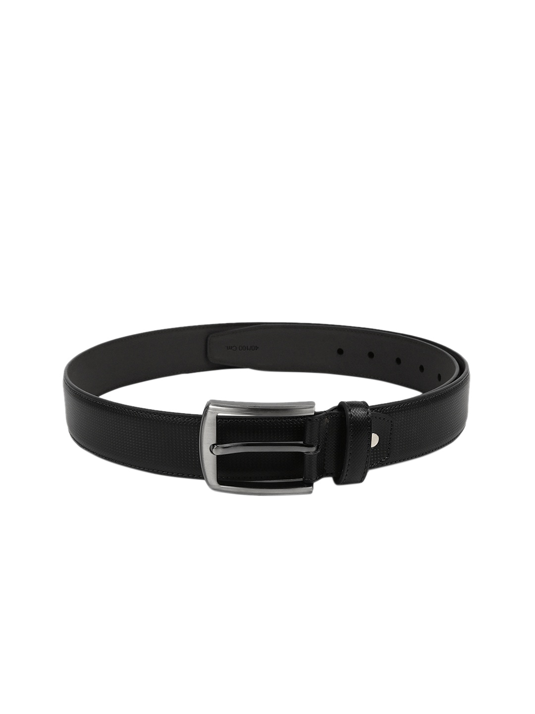 

Kara Men Black Textured Leather Belt