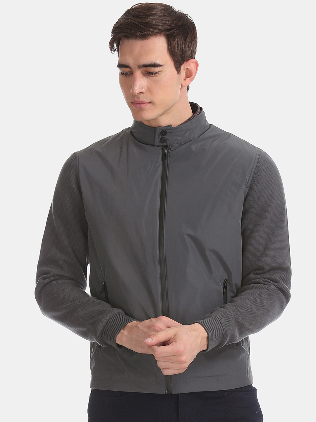 

Arrow Sport Men Solid Tailored Jacket Jacket, Grey