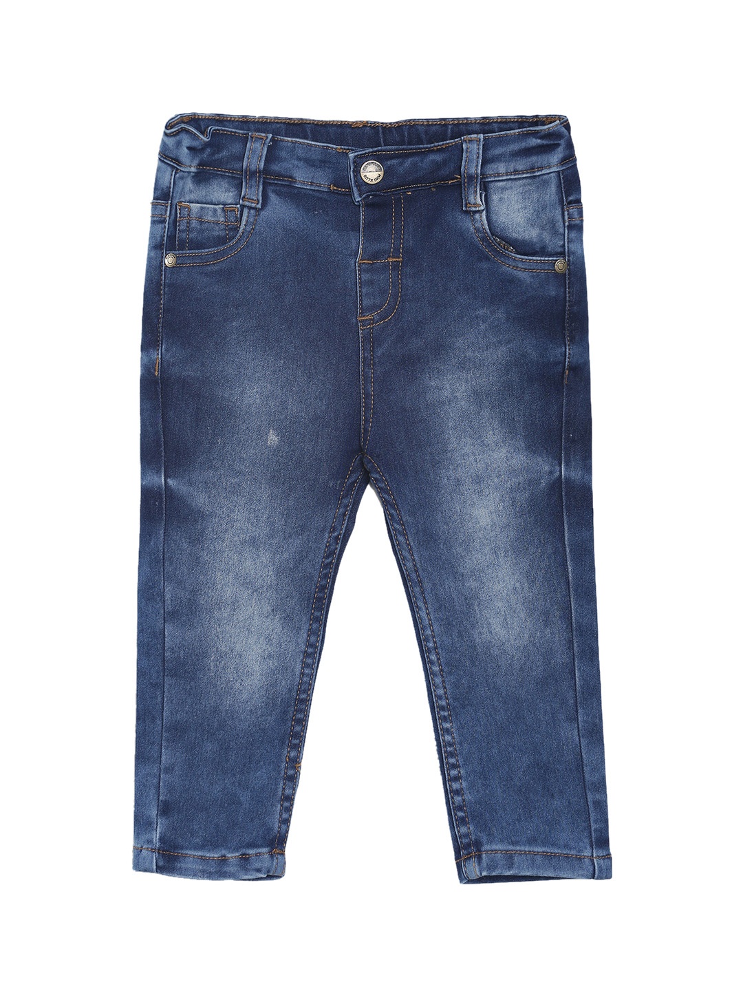 

MINI KLUB Boys Blue Regular Fit Mid-Rise Clean Look Jeans