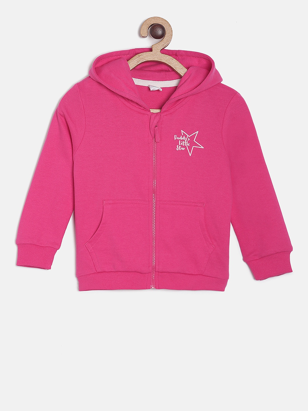 

MINI KLUB Girls Pink Printed Hooded Sweatshirt