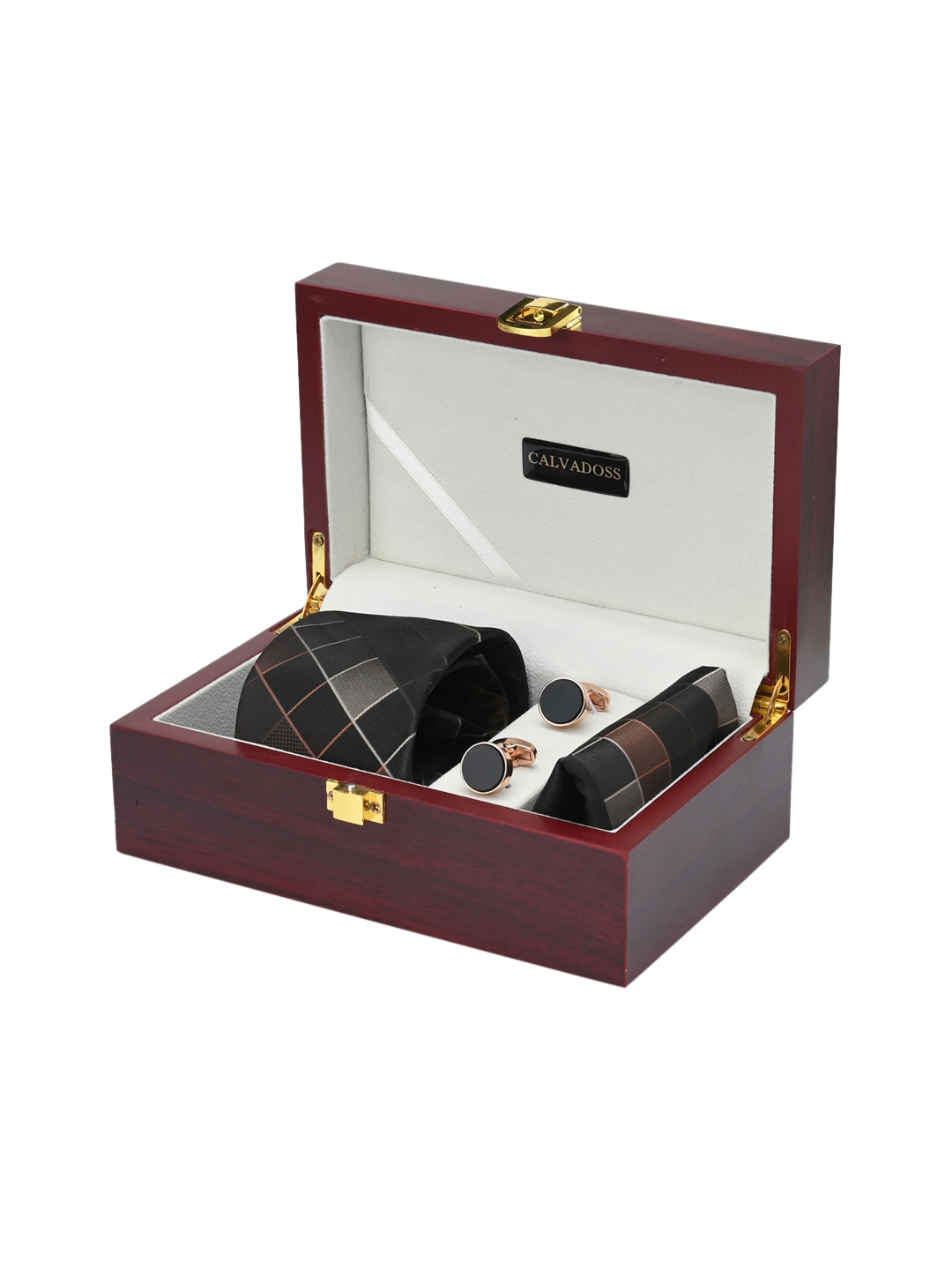

Calvadoss Men Black & Brown Accessory Gift Set