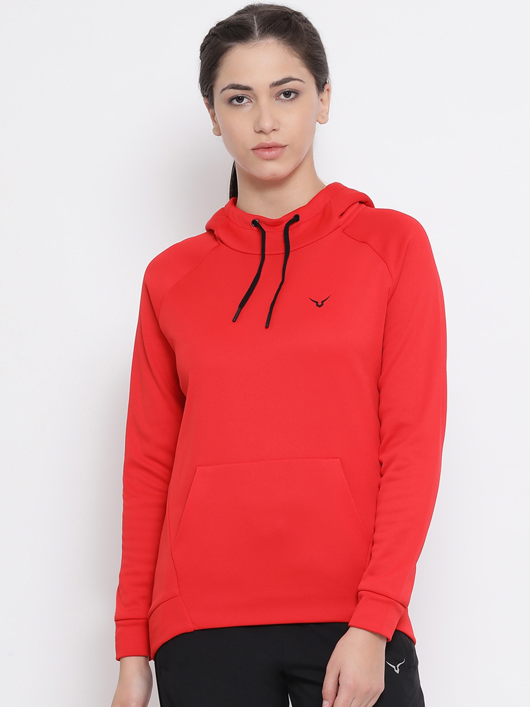 

Invincible Women Box Fleece Hoody, Red