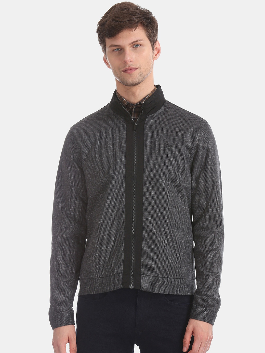 

Arrow Sport Men Charcoal Grey Solid Tailored Jacket Jacket