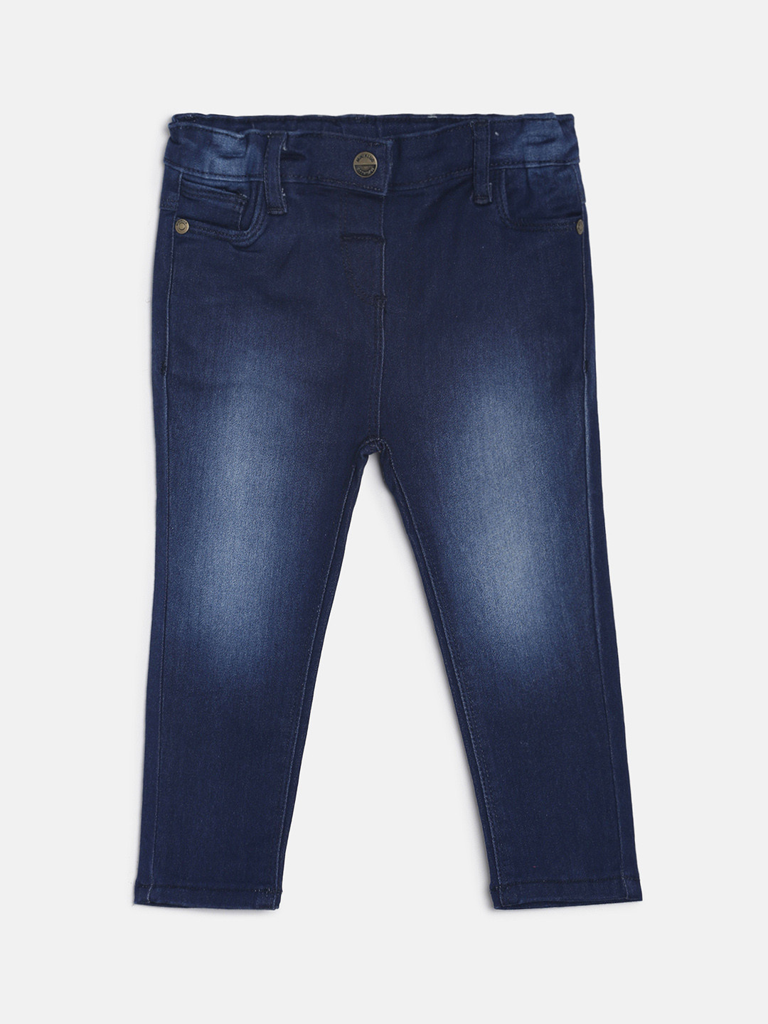 

MINI KLUB Girls Blue Regular Fit Mid-Rise Clean Look Jeans