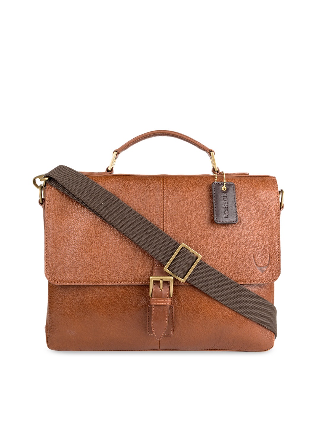 

Hidesign Men Tan Brown Solid Laptop Bag