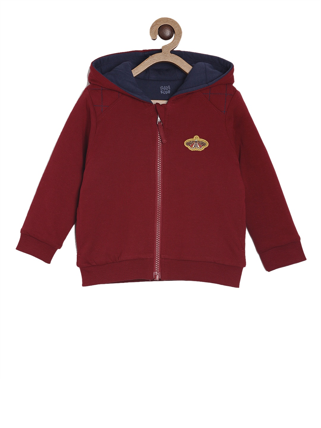 

MINI KLUB Boys Maroon Solid Bomber Jacket