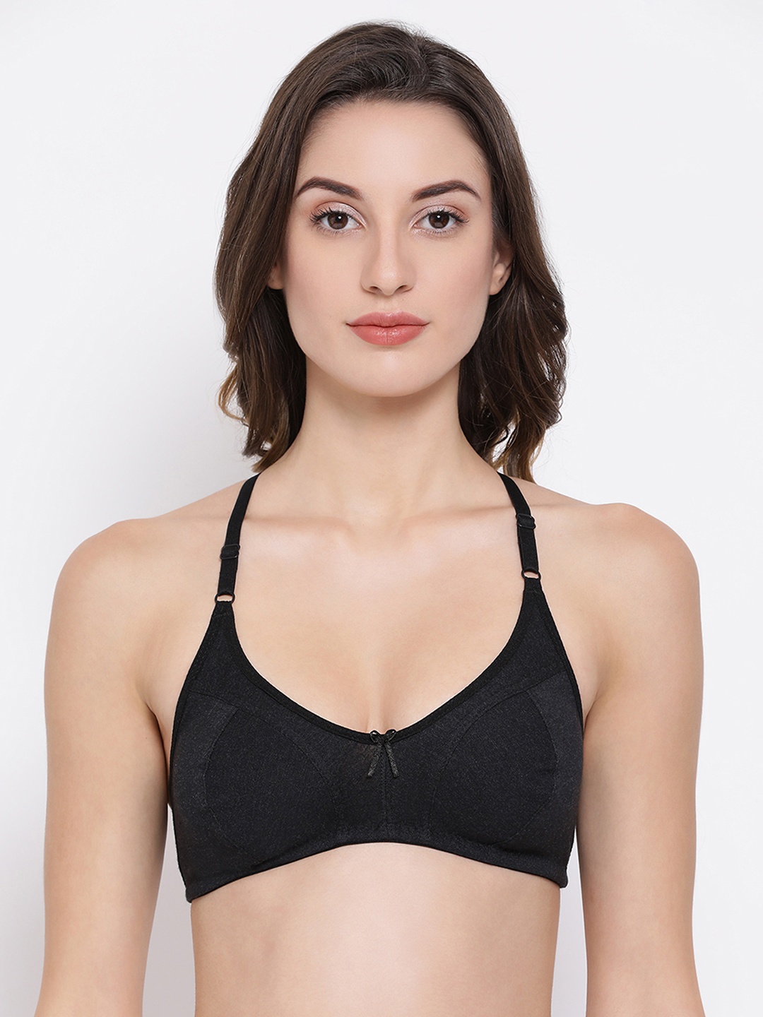 

Clovia Black Solid Non-Wired Non Padded Everyday Bra BR1817P1332B